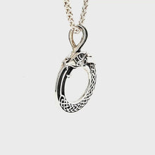 Load and play video in Gallery viewer, Keith Jack Sterling Silver Black Cubic Zirconia Eye Dragon Pendant
