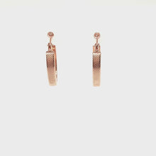 Load and play video in Gallery viewer, Etched Rose Gold Hoops
