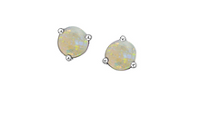 Load image into Gallery viewer, Birthstone Solitaire Studs October Opal Fifth Avenue Jewellers
