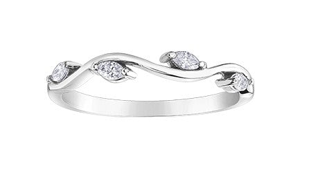 Diamond Vine Band In White Gold Fifth Avenue Jewellers