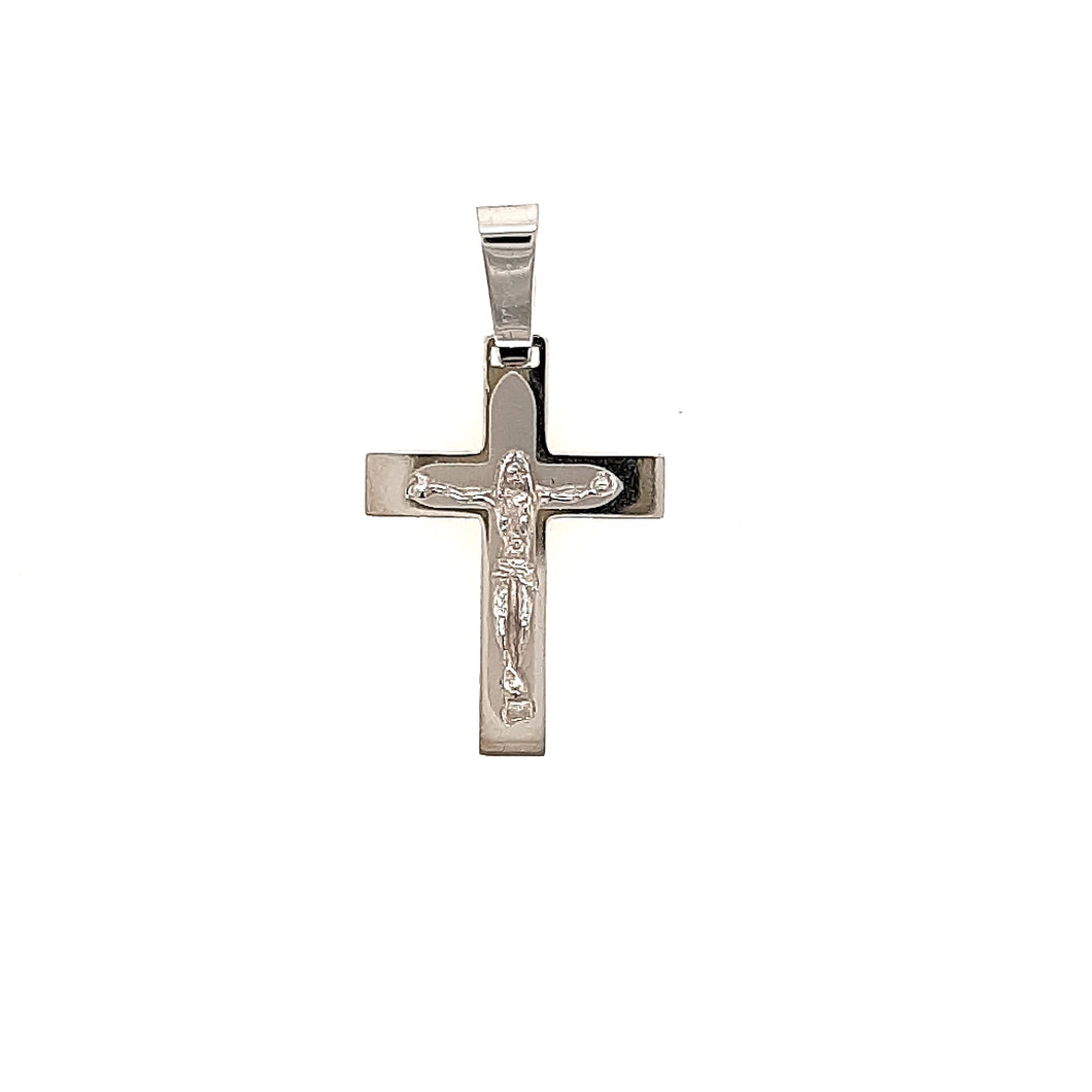 Small Crucifix In White Gold Fifth Avenue Jewellers