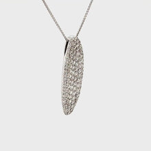 Load and play video in Gallery viewer, Oval Pavé Set Diamond Pendant Necklace
