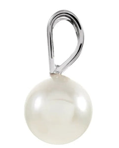 Akoya 5mm Cultured Pearl Pendant In 14K White Gold - Fifth Avenue Jewellers