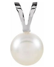 Load image into Gallery viewer, Akoya 5mm Cultured Pearl Pendant In 14K White Gold - Fifth Avenue Jewellers
