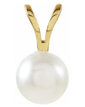 Load image into Gallery viewer, Akoya 5mm Cultured Pearl Pendant In 14K Yellow Gold - Fifth Avenue Jewellers
