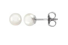 Load image into Gallery viewer, Akoya Cultured Pearl Studs 5mm - Fifth Avenue Jewellers
