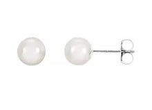 Load image into Gallery viewer, Akoya Cultured Pearl Studs 6mm - Fifth Avenue Jewellers
