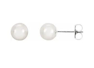 Akoya Cultured Pearl Studs 6mm - Fifth Avenue Jewellers