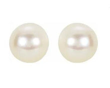 Load image into Gallery viewer, Akoya Cultured Pearl Studs 6mm - Fifth Avenue Jewellers
