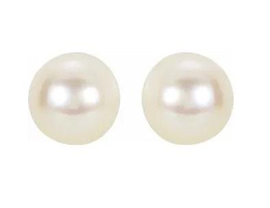 Akoya Cultured Pearl Studs in Yellow Gold 5mm - Fifth Avenue Jewellers