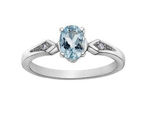 Load image into Gallery viewer, Aquamarine Solitaire Ring - Fifth Avenue Jewellers
