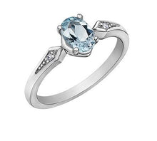 Load image into Gallery viewer, Aquamarine Solitaire Ring - Fifth Avenue Jewellers
