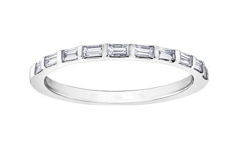 Baguette Diamond Band in White Gold - Fifth Avenue Jewellers