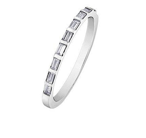 Baguette Diamond Band in White Gold - Fifth Avenue Jewellers