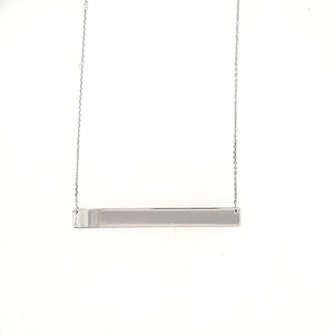 Bar Necklace In White Gold - Fifth Avenue Jewellers