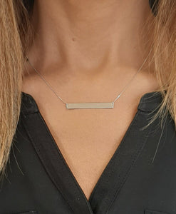 Bar Necklace In White Gold - Fifth Avenue Jewellers