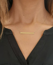 Load image into Gallery viewer, Bar Necklace In Yellow Gold - Fifth Avenue Jewellers
