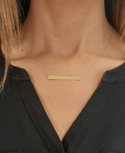 Bar Necklace In Yellow Gold - Fifth Avenue Jewellers