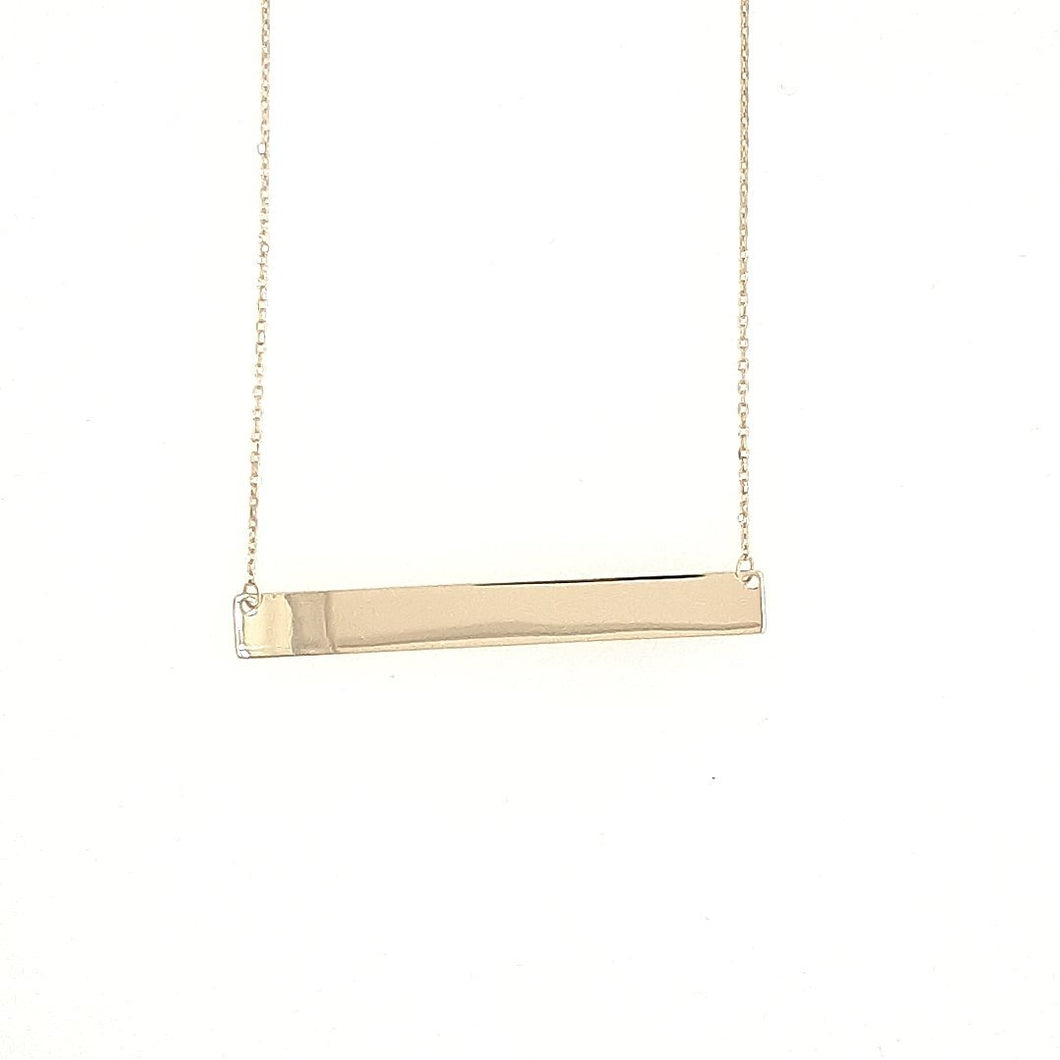 Bar Necklace In Yellow Gold - Fifth Avenue Jewellers