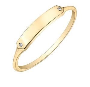 Bar Ring With Diamond Accents - Fifth Avenue Jewellers
