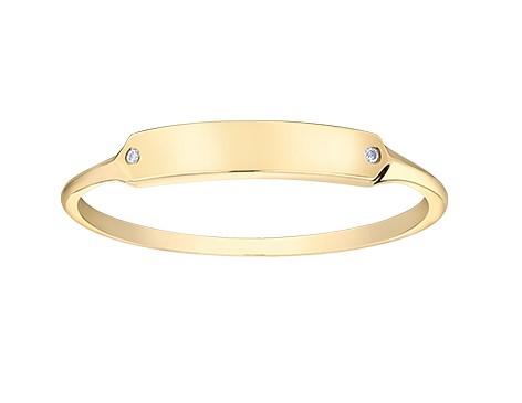 Bar Ring With Diamond Accents - Fifth Avenue Jewellers