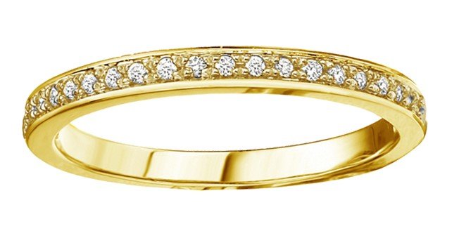 Bead Set Anniversary Band In Yellow Gold - Fifth Avenue Jewellers