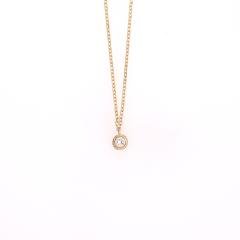Bella Bloom CZ Sparkle Solitaire Necklace - Fifth Avenue Jewellers