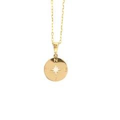 Bella Compass Pendant Necklace - Fifth Avenue Jewellers