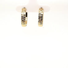 Load image into Gallery viewer, Bella Diamond Cut Gold Hoops - Fifth Avenue Jewellers
