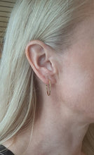 Load image into Gallery viewer, Bella Half Textured Yellow Gold Hoops - Fifth Avenue Jewellers
