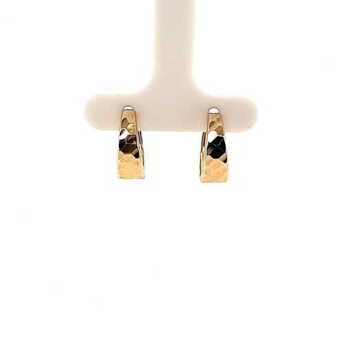 Bella Huggies Faceted Yellow Gold - Fifth Avenue Jewellers