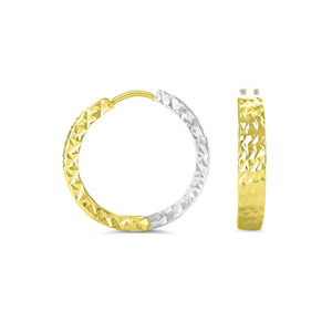 Bella Reversible Huggie Earrings In 10K Gold - Fifth Avenue Jewellers