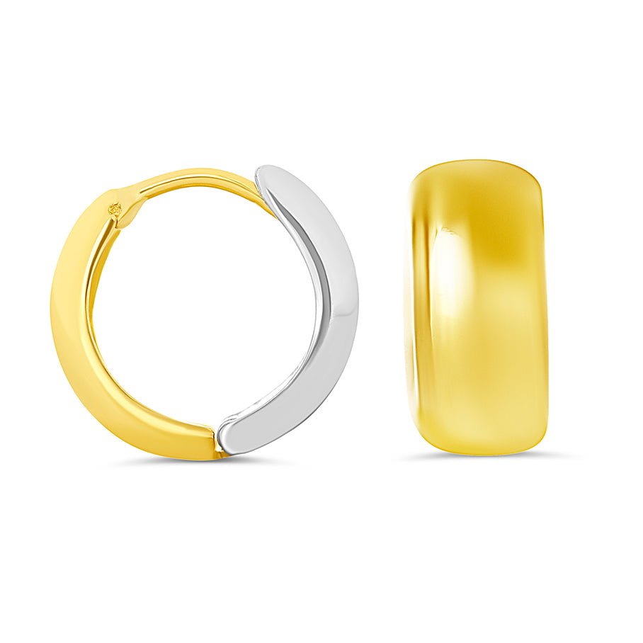 Bella Reversible Huggie Earrings In 10K Gold - Fifth Avenue Jewellers