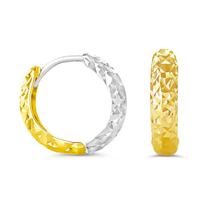 Bella Reversible Huggie Earrings In 10K Gold - Fifth Avenue Jewellers