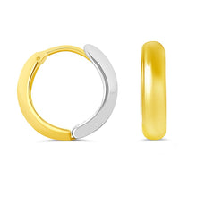 Load image into Gallery viewer, Bella Reversible Huggie Earrings In 10K Gold - Fifth Avenue Jewellers

