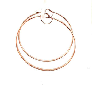 Bella Rio Large Rose Gold Hoops - Fifth Avenue Jewellers