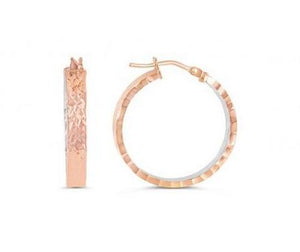 Bella Rose And White Gold Hoops - Fifth Avenue Jewellers