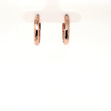 Load image into Gallery viewer, Bella Rose Gold Hammered Hoops - Fifth Avenue Jewellers
