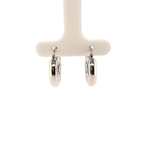 Bella Small White Gold Hoops - Fifth Avenue Jewellers