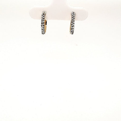Bella Sparkling Gold Hoops - Fifth Avenue Jewellers