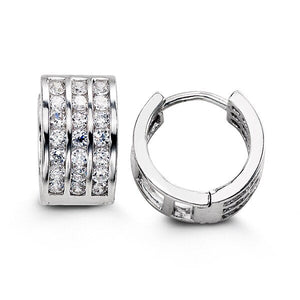 Bella Sterling Silver Huggie Earrings - Fifth Avenue Jewellers
