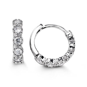 Bella Sterling Silver Huggie Earrings - Fifth Avenue Jewellers