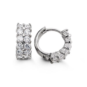 Bella Sterling Silver Huggie Earrings - Fifth Avenue Jewellers