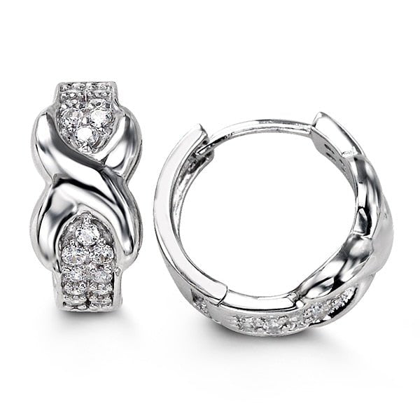 Bella Sterling Silver Huggie Earrings - Fifth Avenue Jewellers
