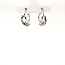 Load image into Gallery viewer, Bella White Gold And CZ Hoops - Fifth Avenue Jewellers
