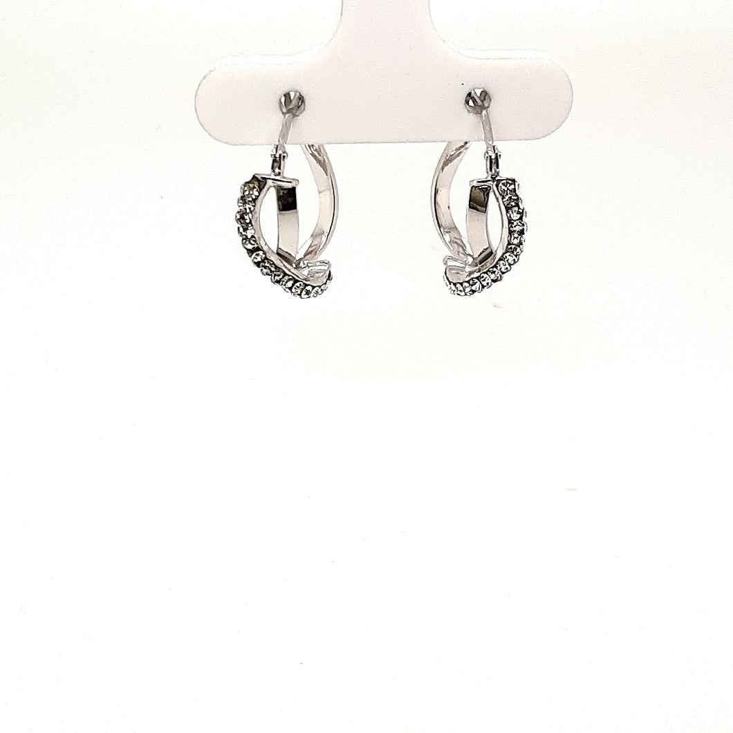Bella White Gold And CZ Hoops - Fifth Avenue Jewellers