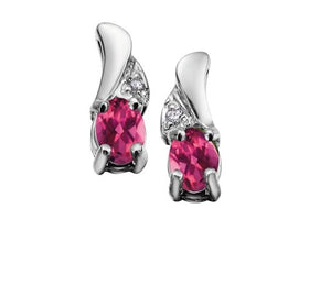 Birthstone & Diamond Stud Earrings - Fifth Avenue Jewellers