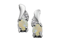 Load image into Gallery viewer, Birthstone &amp; Diamond Stud Earrings - Fifth Avenue Jewellers
