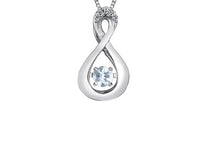 Load image into Gallery viewer, Birthstone Pulse Pendant Necklace March Aquamarine Fifth Avenue Jewellers
