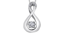 Load image into Gallery viewer, Birthstone Pulse Pendant Necklace April White Topaz Fifth Avenue Jewellers
